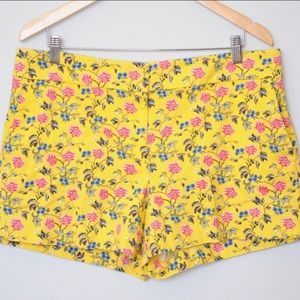 Ann Taylor Loft Yellow Floral Shorts